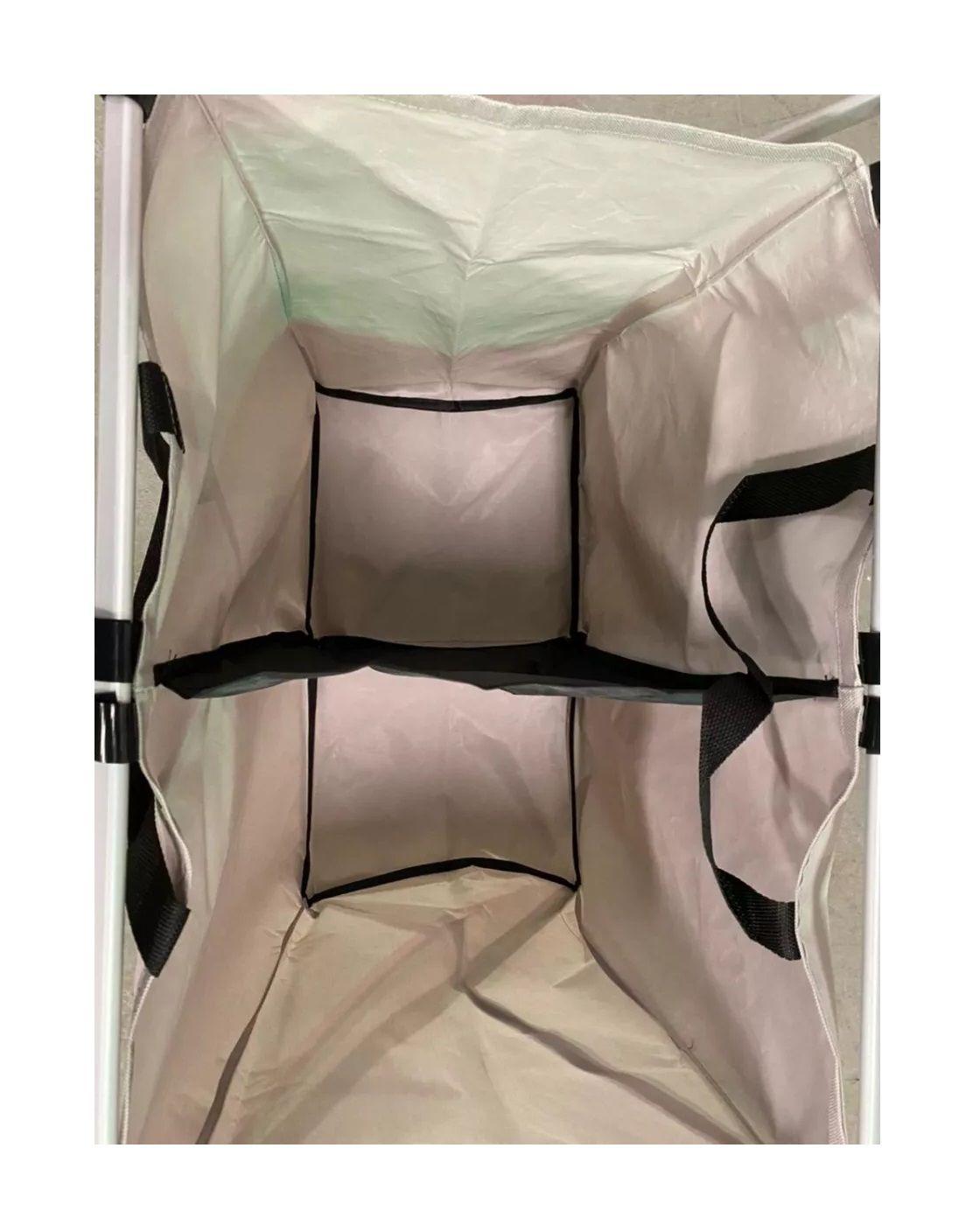 Canasto Ropa Plegable Doble Cesto Ropa Sucia Cesta 1235 Gris Claro-1