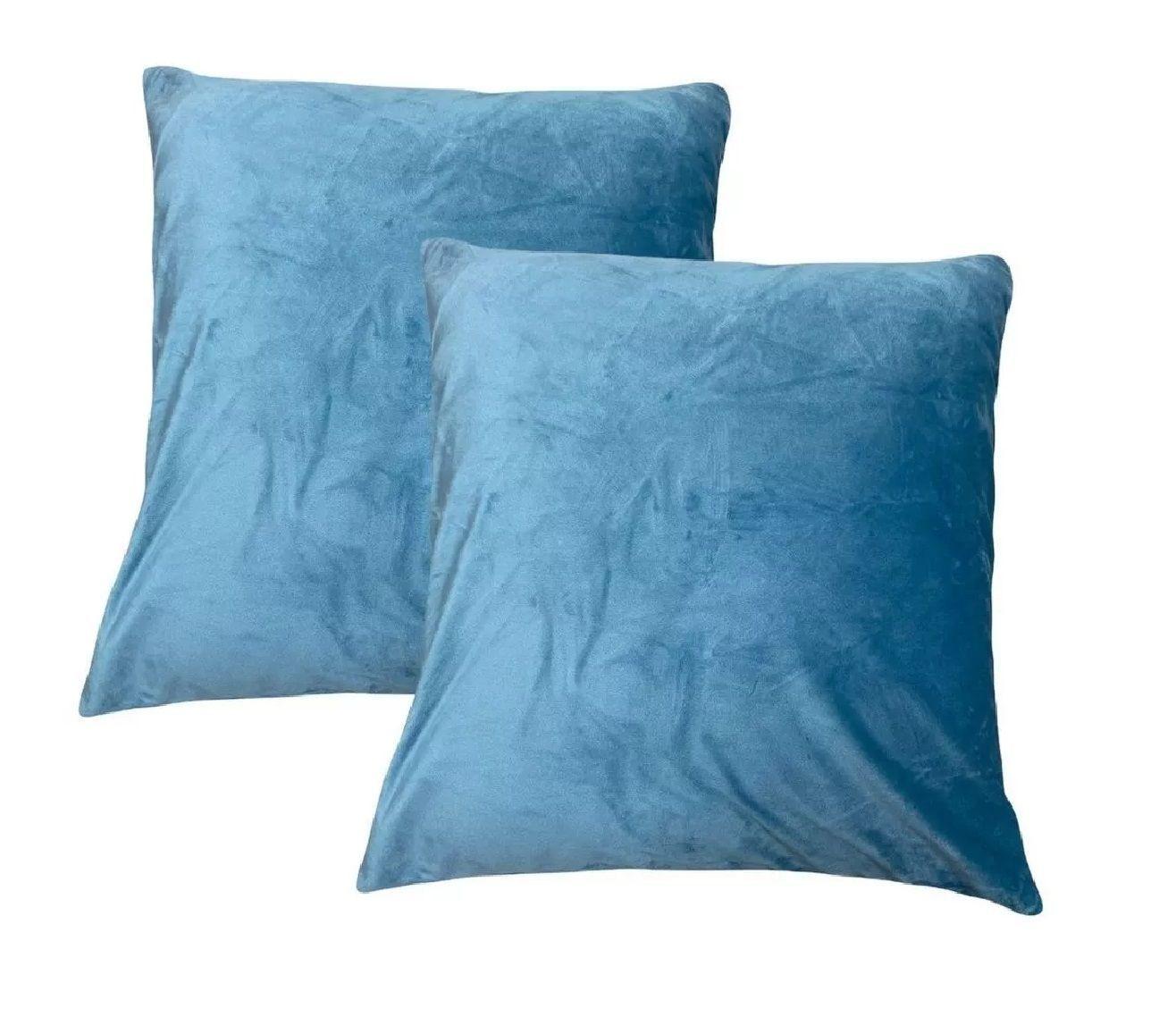 Pack X2 Funda Cojines Terraza Fundas Funda Cojín Decorativo Celeste-0