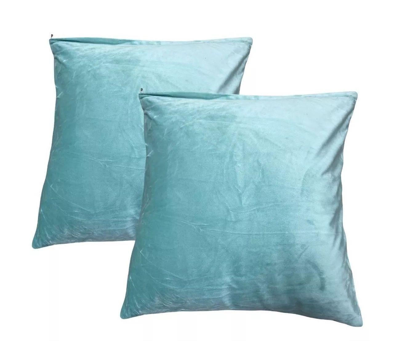 Pack X2 Funda Cojines Terraza Fundas Funda Cojín Decorativo Turquesa-0