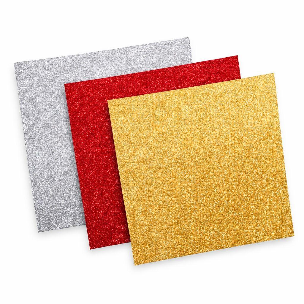 Set Vinilo Textil Glitter 30,5 x 30,5 cm Multicolor Cricut-1
