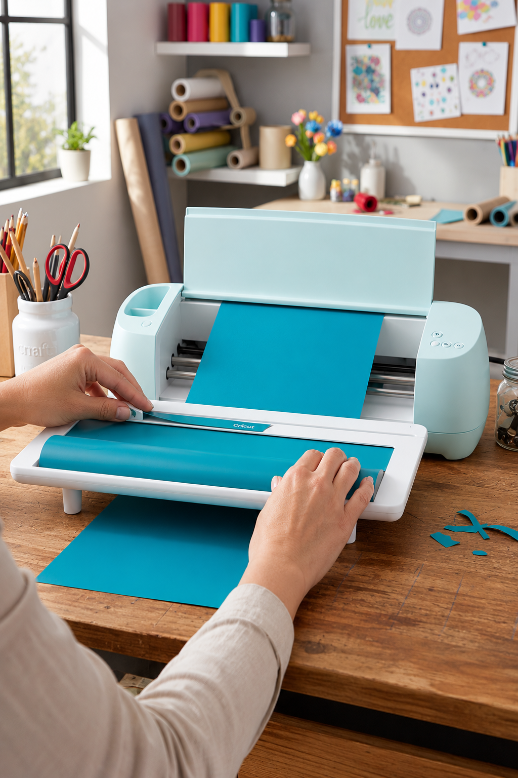 Portarrollos Con Recortadora Integrada Cricut-7