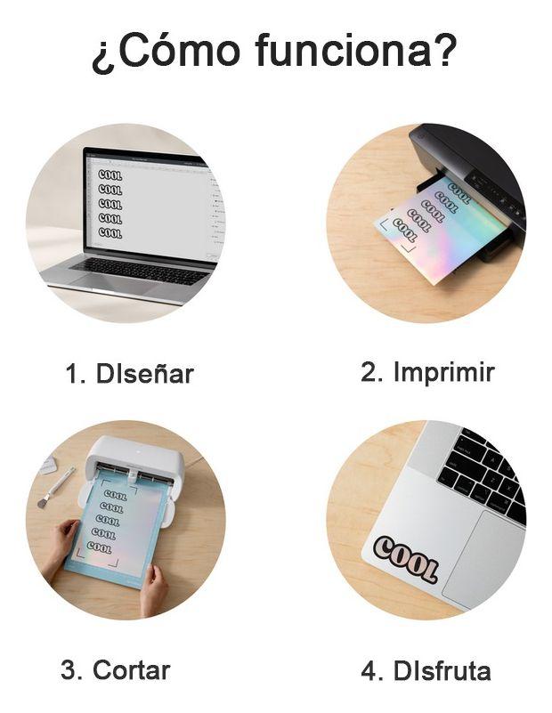 Vinil Imprimible Inkjet Color Plata Tamaño Carta 10pz Cricut-4