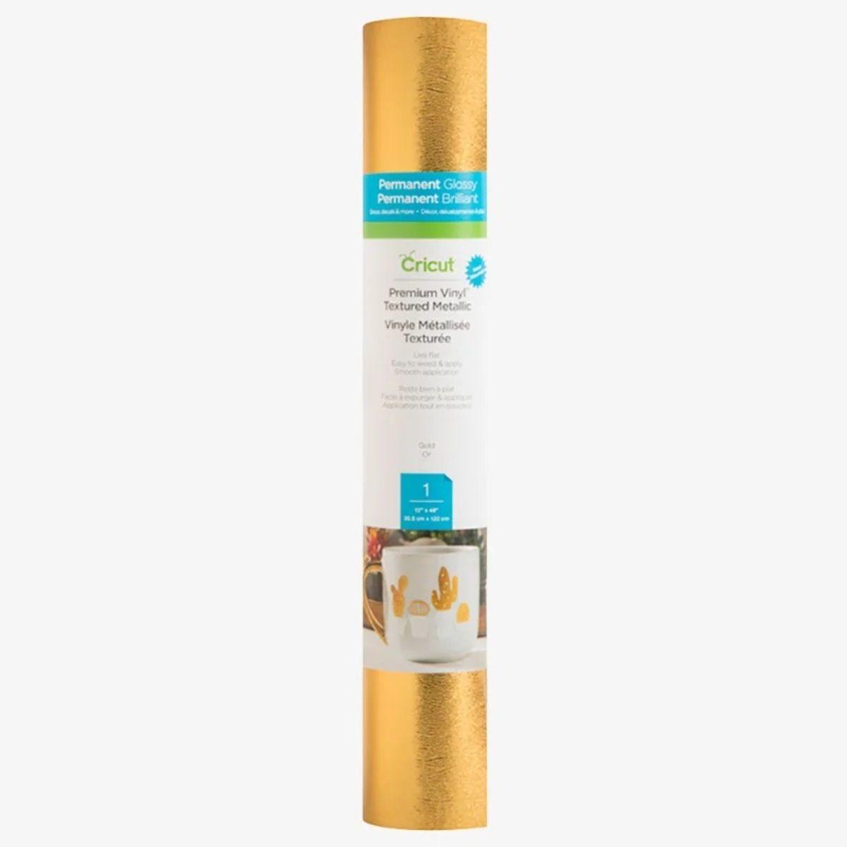 Rollo De Vinilo Texturizado 30,5 x 122 cm Dorado Cricut-0