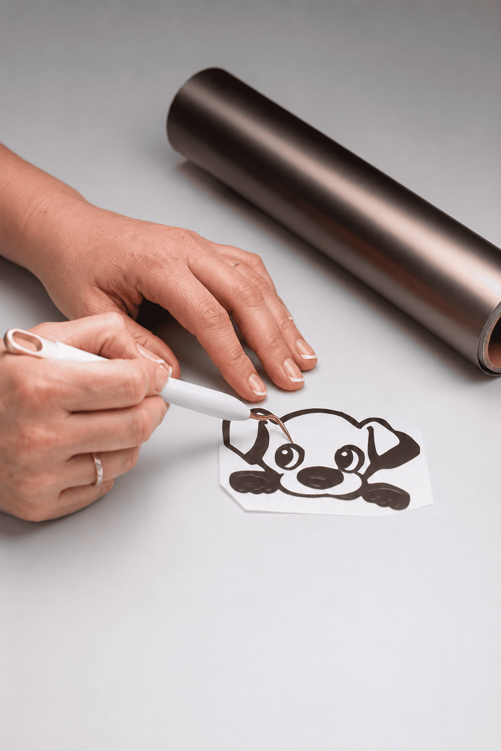 Lámina Adhesiva Mate Cricut Gris Oscuro-2