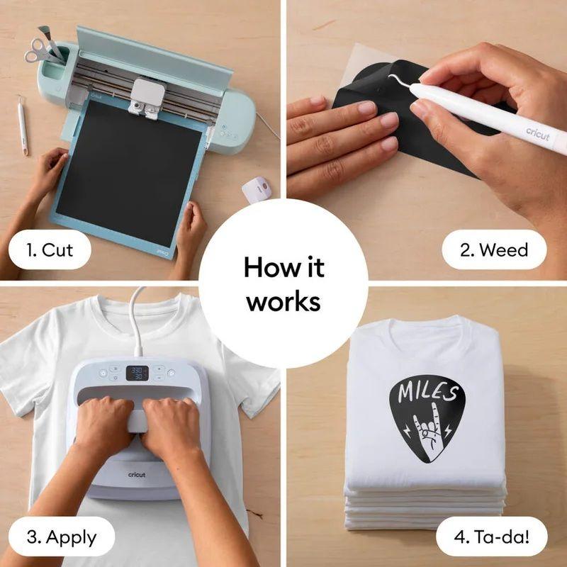 Vinilo Adhesivo Iron On Multicolor 12 x 12 - 40 Hojas Cricut-2