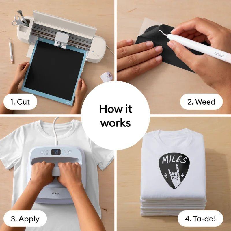 Vinilo Adhesivo Iron On Promocional Negro Cricut-3