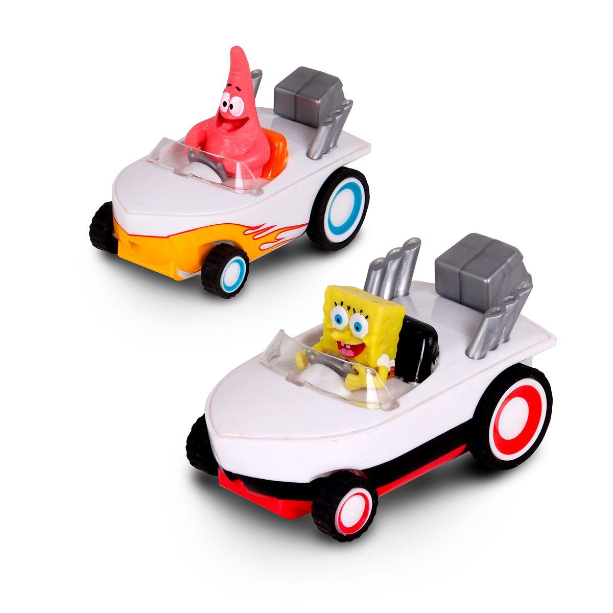 AUTO DE JUGUETE BOB ESPONJA Y PATRICIO LANCHAS - DUO PACK-0