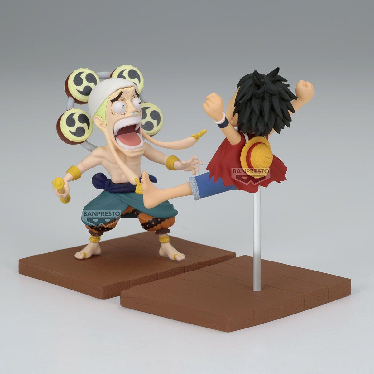 FIGURA COLECC BANDAI ONE PIECE WCF LOG STORIES LUFFY/ENEL-2