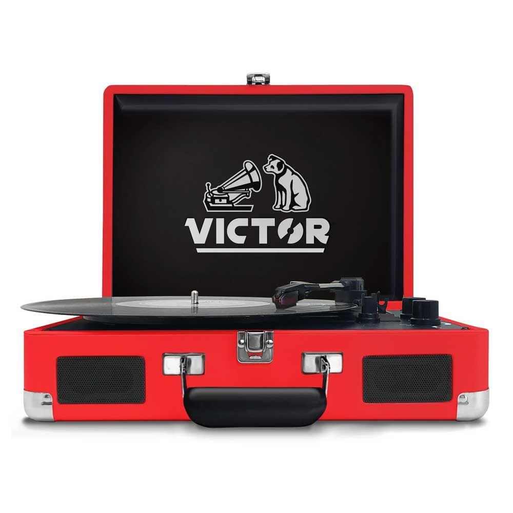 TOCA DISCOS - VICTOR METRO DUAL BLUETOOTH SUITCASE ROJO RCA | Paris.cl