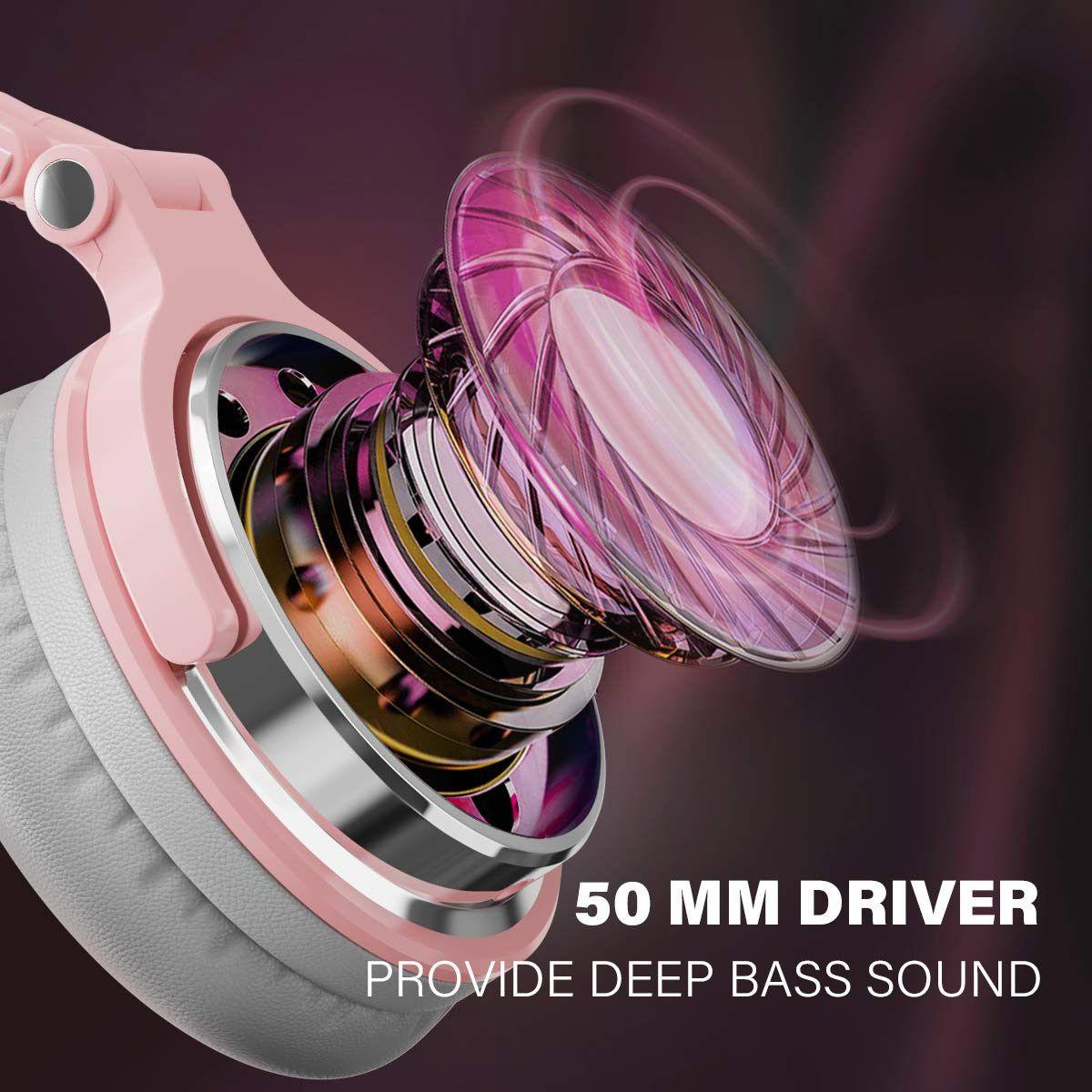 ONEODIO PRO-10 PINK GREY WIRED HEADPHONE-3