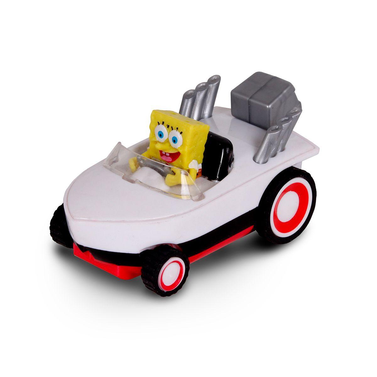 AUTO DE JUGUETE BOB ESPONJA RETROCESO AUTOMATICO LANCHA VELOZ-0