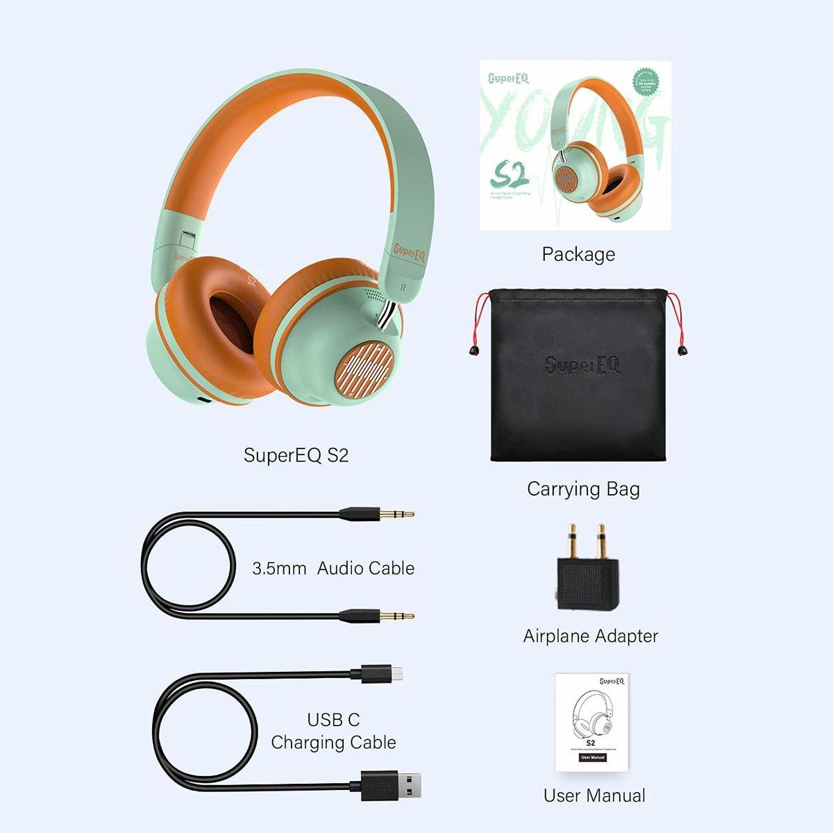 EKSA HEADPHONES SUPEREQ S2 ORANGE GREEN-2