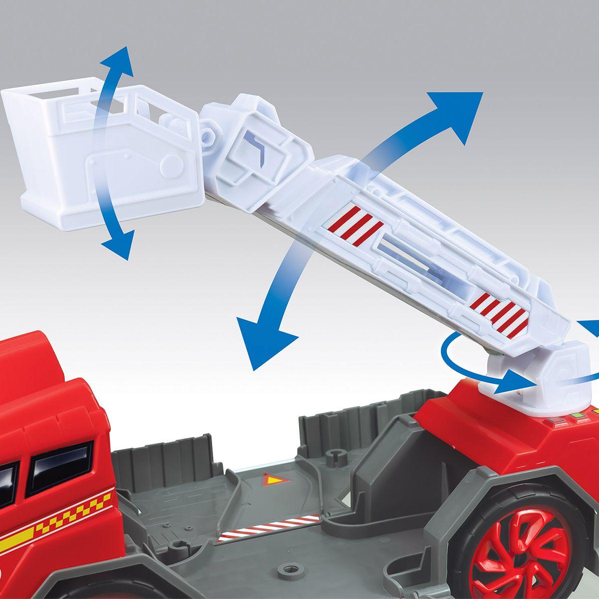 VEHICULOS MINIATURA SET DE BOMBEROS CON CAMION DE RESCATE-2