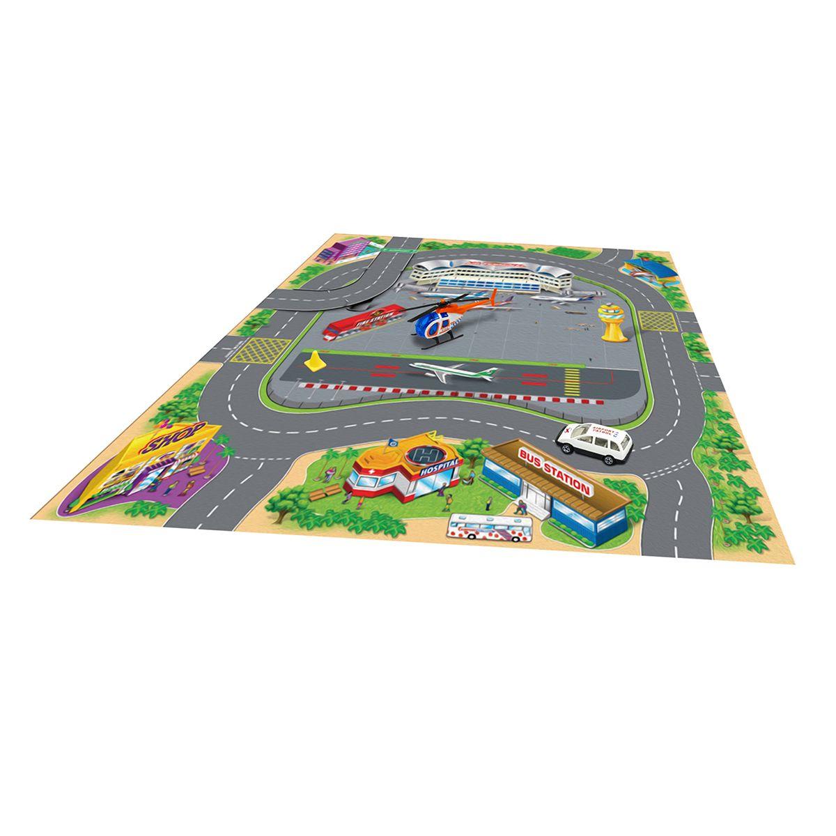 ALFOMBRA DE JUEGO CON AUTOS + VEHÍCULOS PARA NIÑOS-1