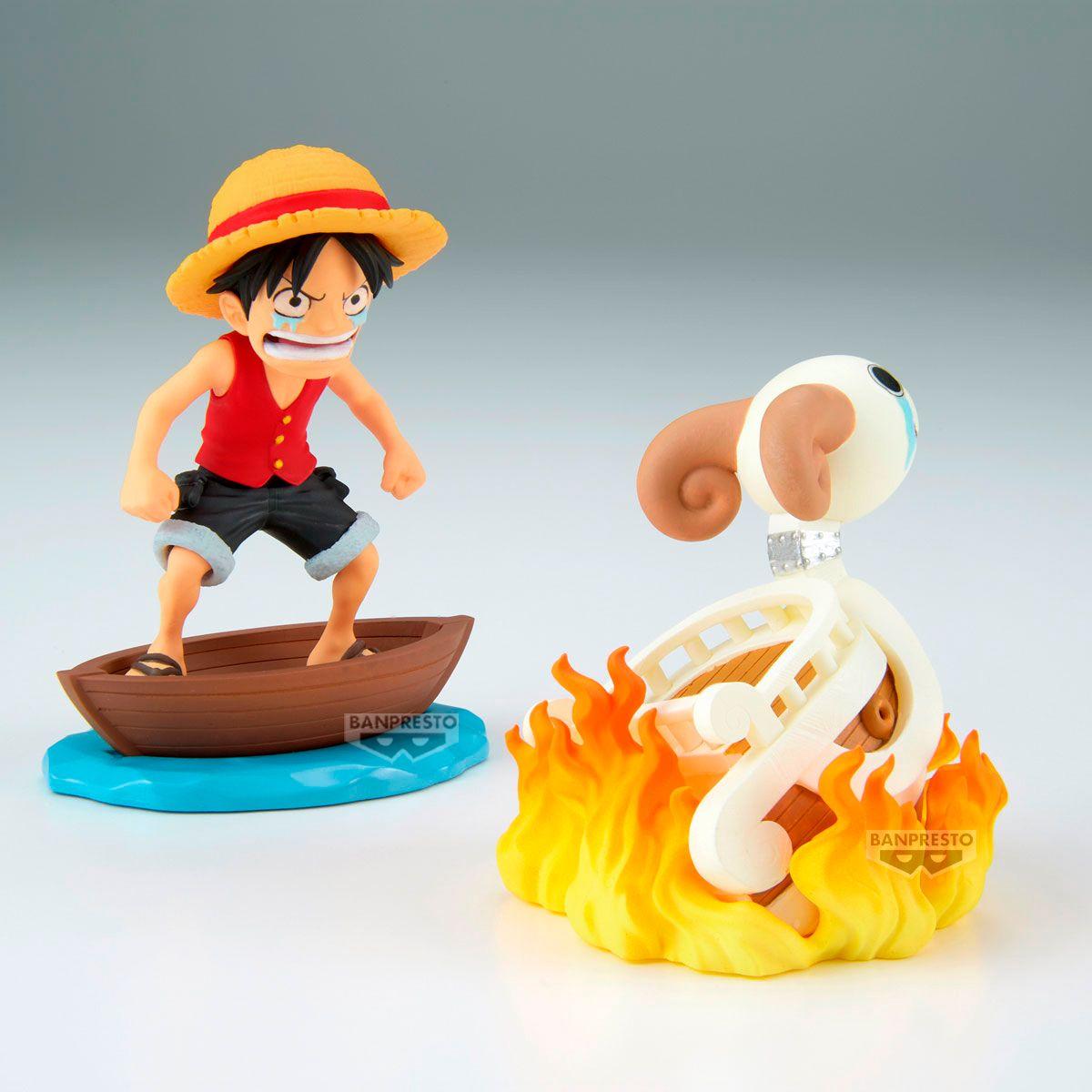 FIGURA COLECCIONABLE ONE PIECE WCF LOG STORIES LUFFY-MERRY-2