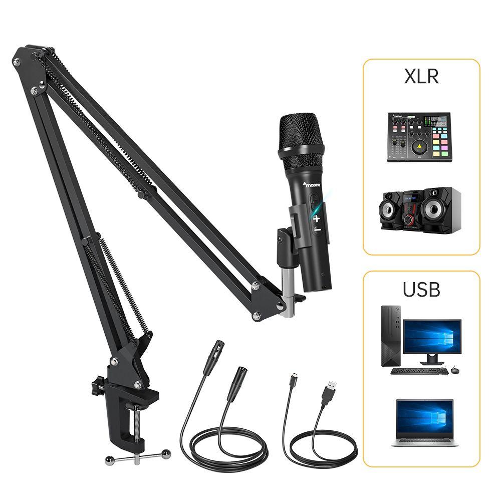 MAONO XLR USB PODCASTING MICROFONO AU-HD300S-1