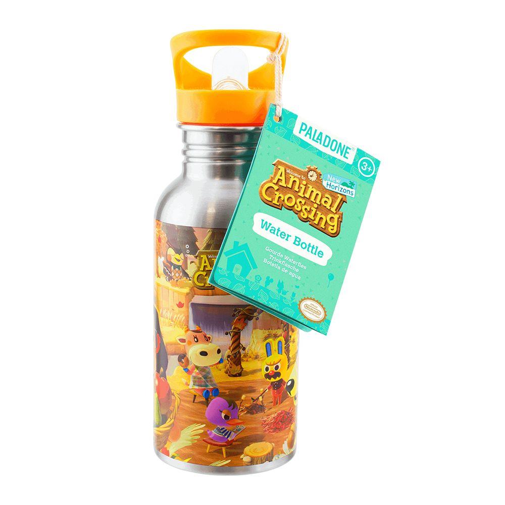 PALADONE BOTELLA DE METAL CON PAJITA ANIMAL CROSSING-1