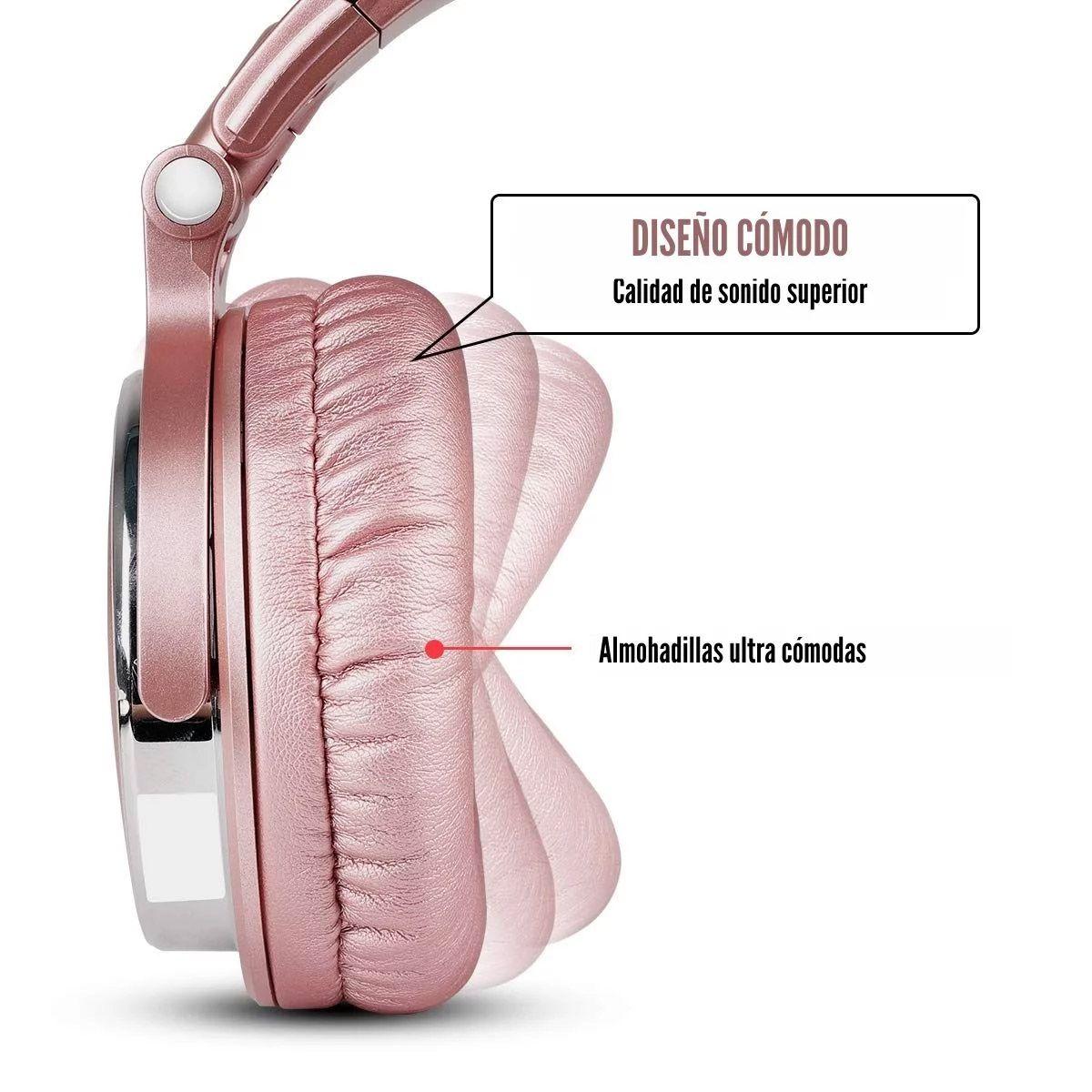 AUDIFONO CON CABLE DJ ROSA DORADO ONEODIO PRO 10 -2