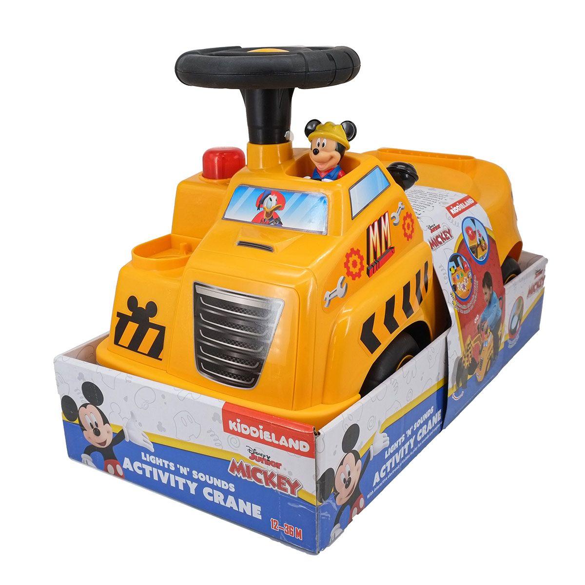 VEHICULO MONTABLE PARA NIÑOS GRUA CONSTRUCTORA DE MICKEY-3