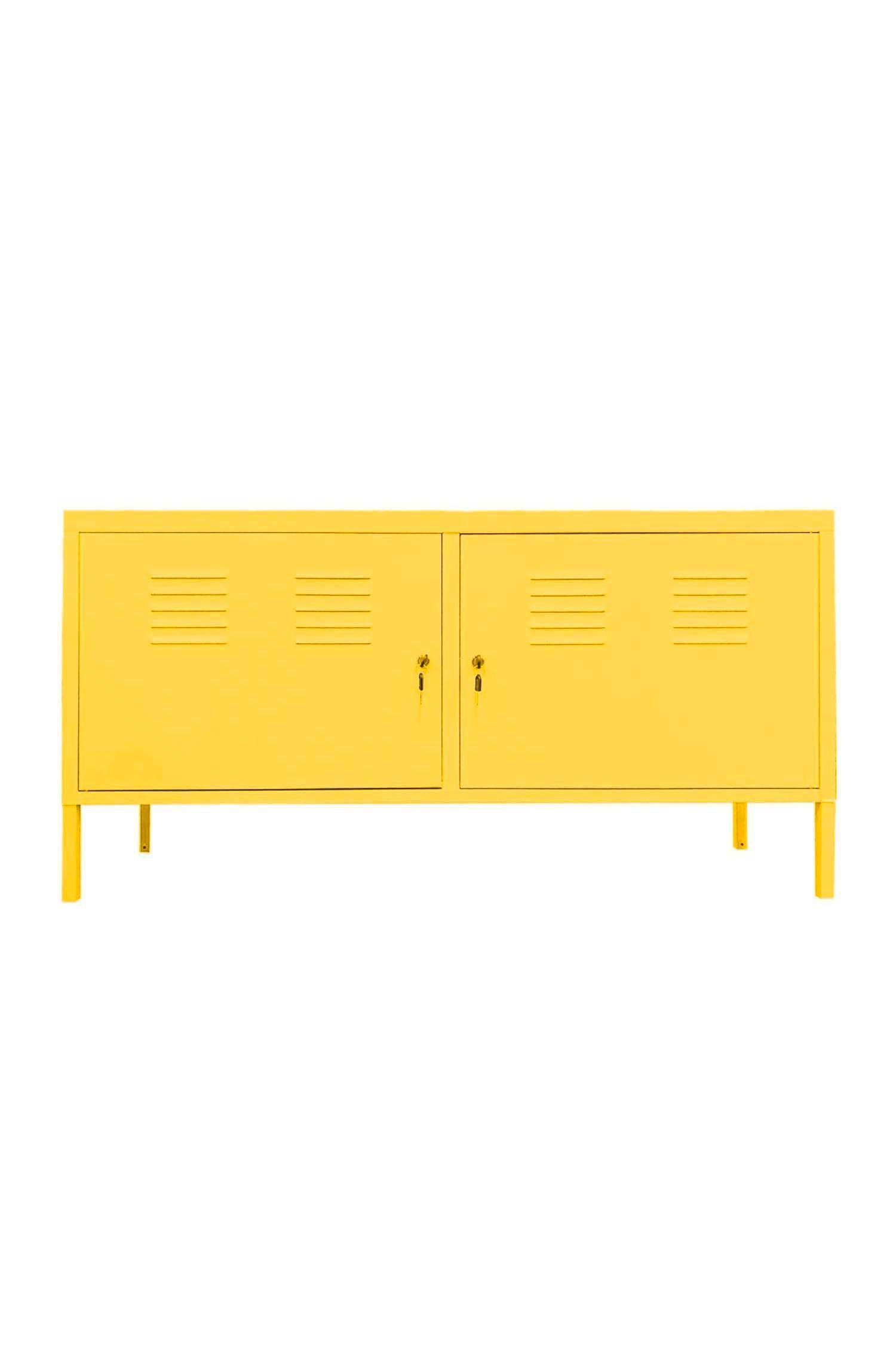 Gabinete metálico 2 puertas Amarillo Móbitat-0
