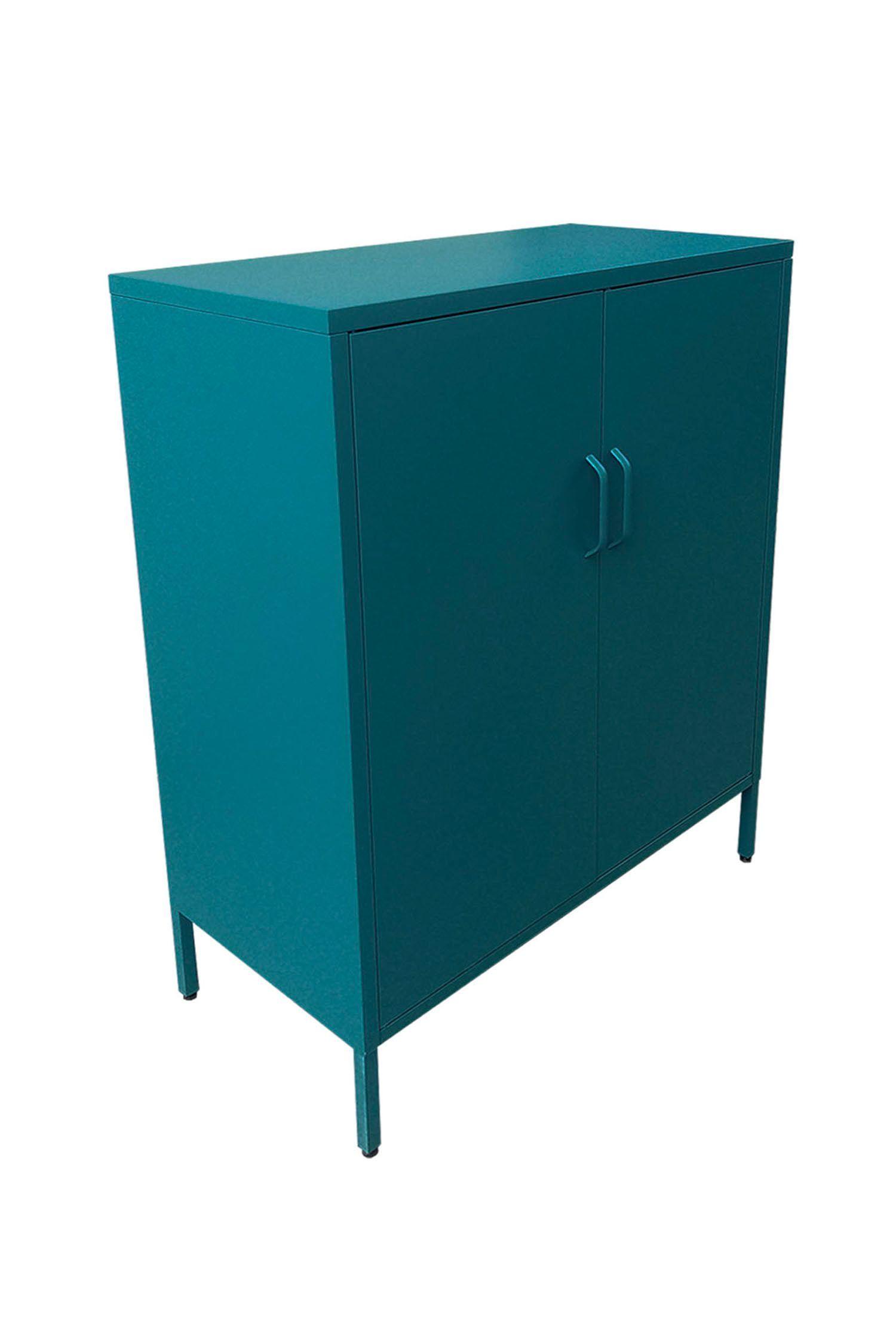 Gabinete Metálico con Puertas Verde Petróleo-2