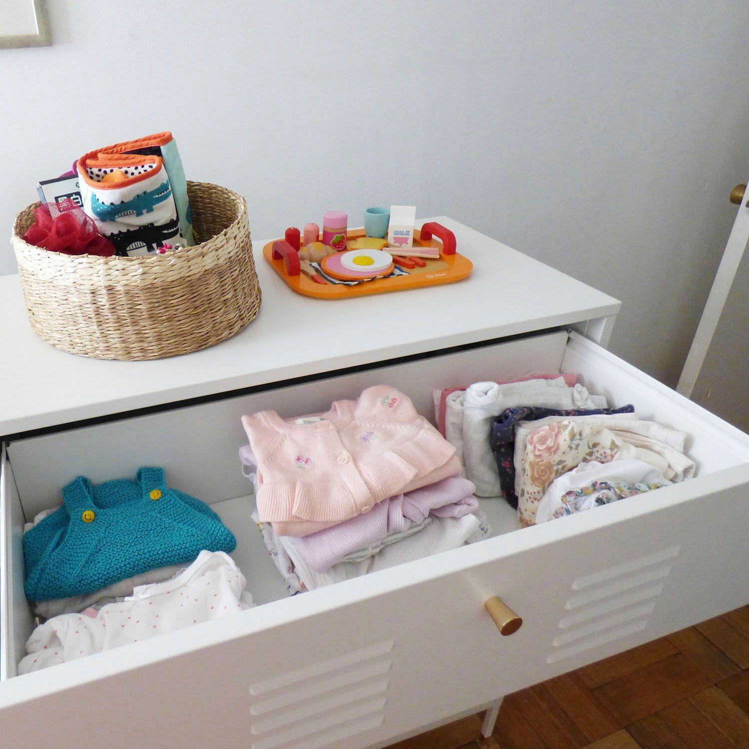 Cómoda metálica 4 cajones color Blanco-5