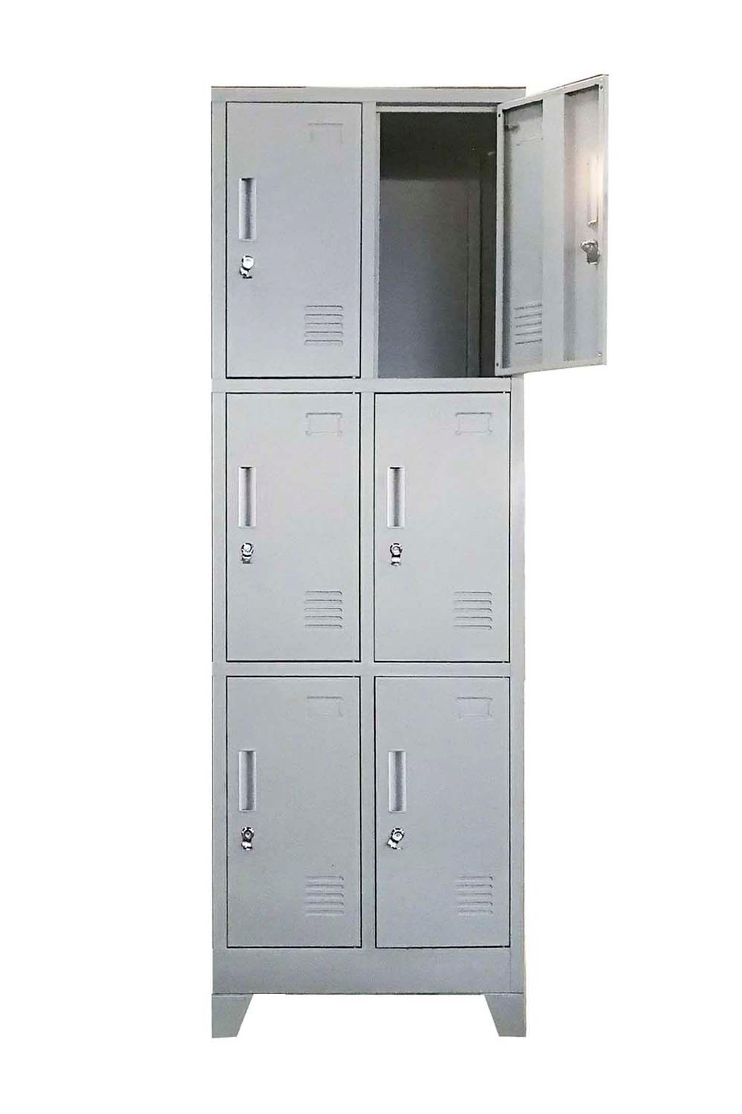 Locker 2 cuerpos 6 puertas Equimet-2