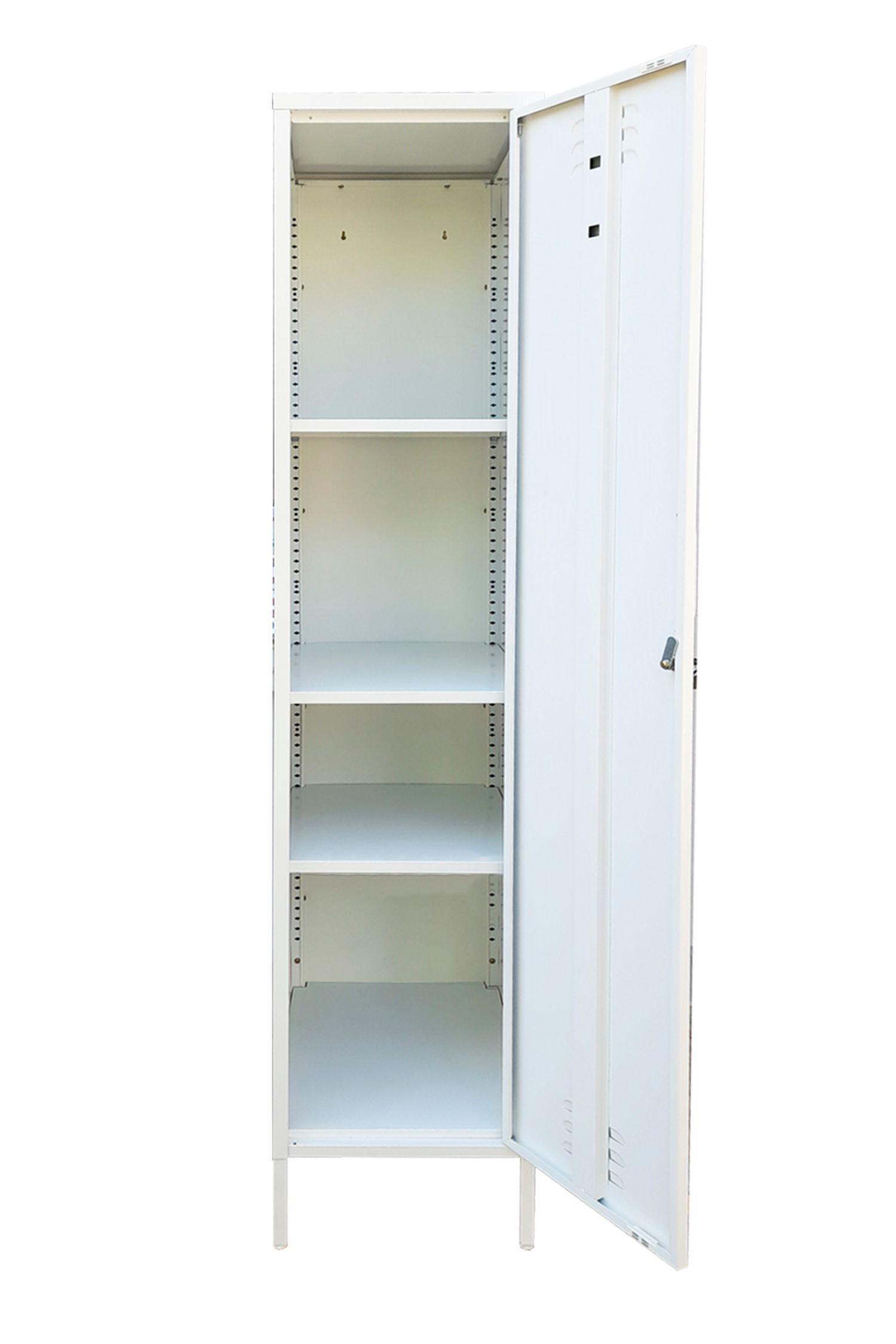Locker Casa Blanco Repisas y Barra regulables -3