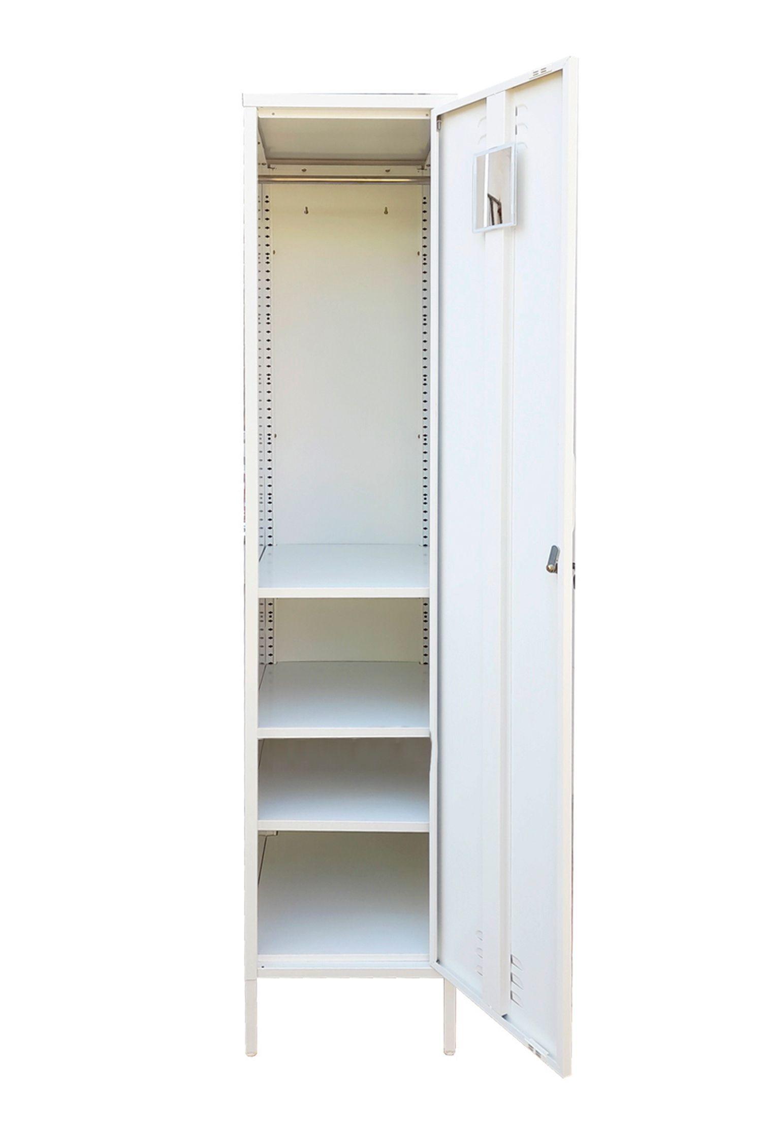 Locker Casa Blanco Repisas y Barra regulables -5