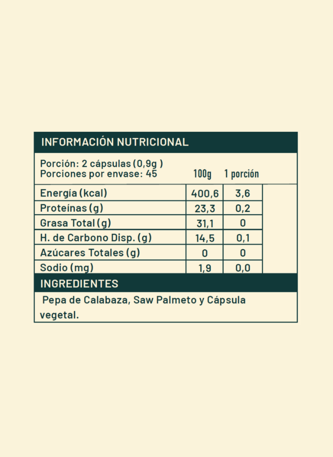 Pepa De Calabaza + Saw Palmeto 90 Cápsulas 450 Mg Karun Life-2