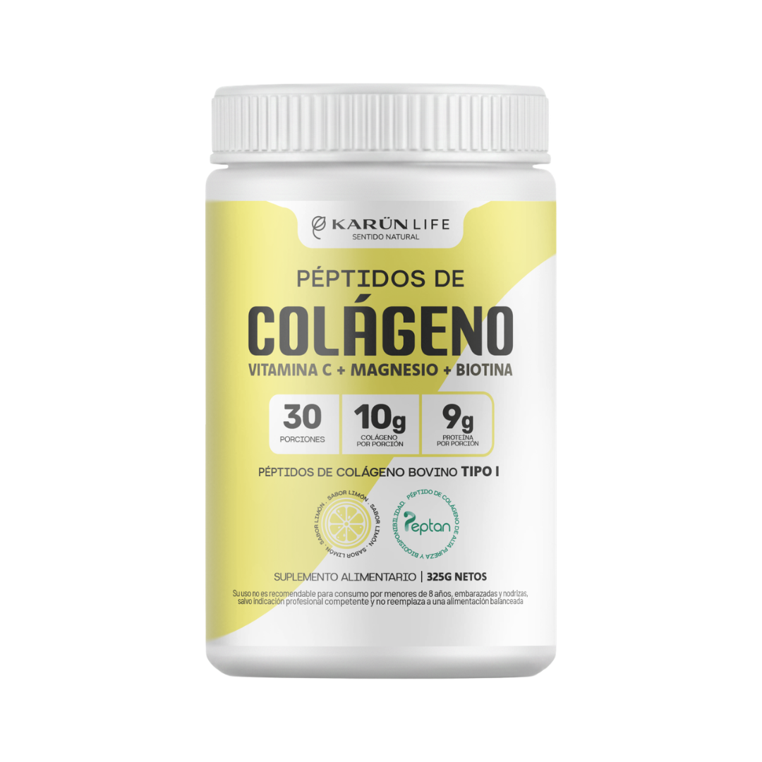 P ptidos de col geno Vitamina C Magnesio en polvo sabor lim n 325 g Karun Life-0