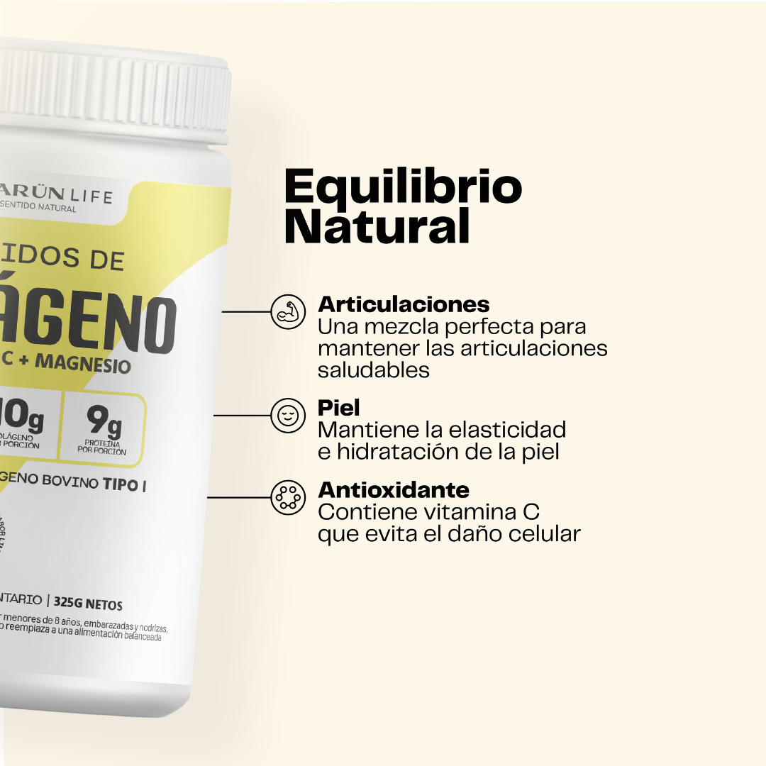 P ptidos de col geno Vitamina C Magnesio en polvo sabor lim n 325 g Karun Life-2