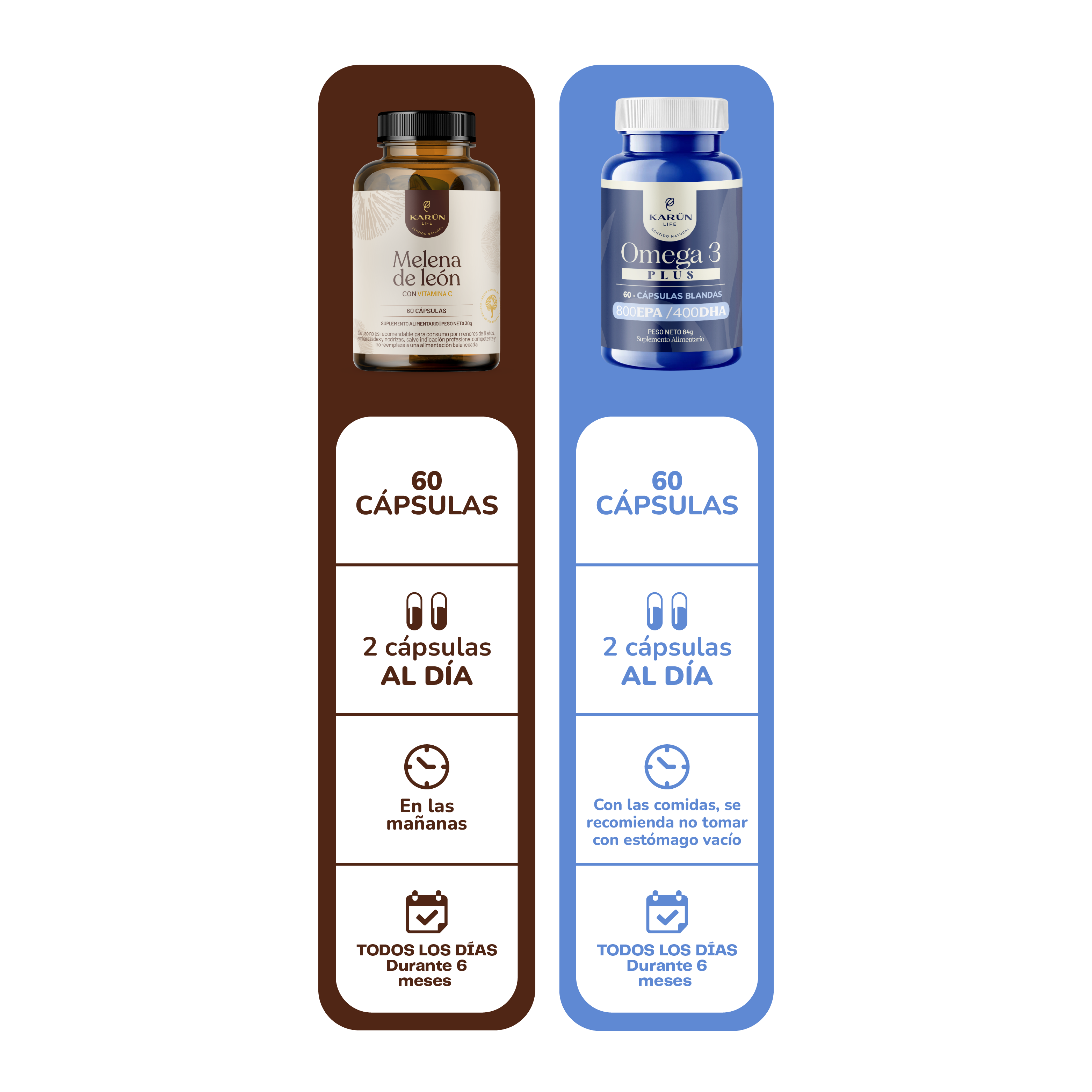 Pack Concentraci n Omega 3 Plus Melena de Leon 120 cap Karun Life-7