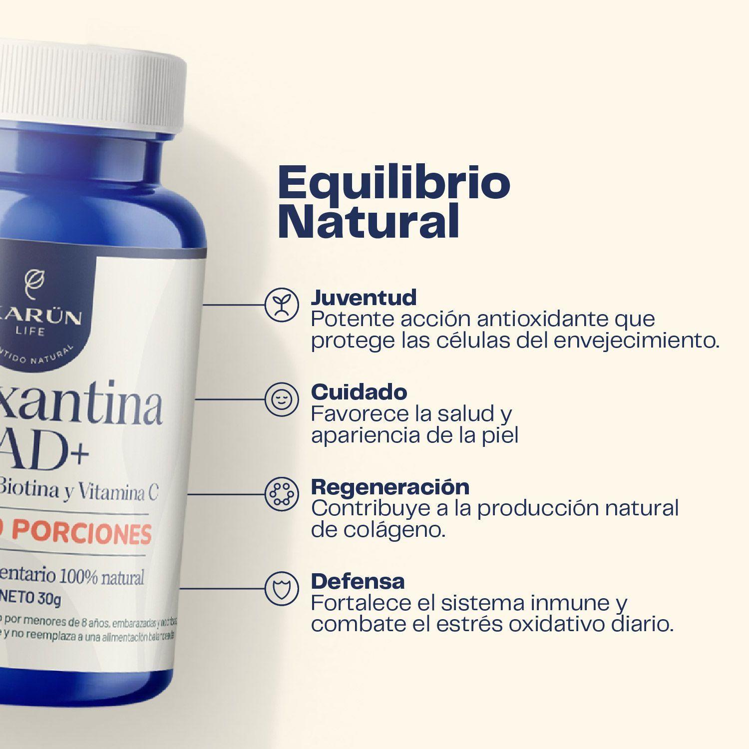 Pack Antiage Potenciado Astaxantina NAD Astaxantina con Colgeno 90 cap Karun Life-4