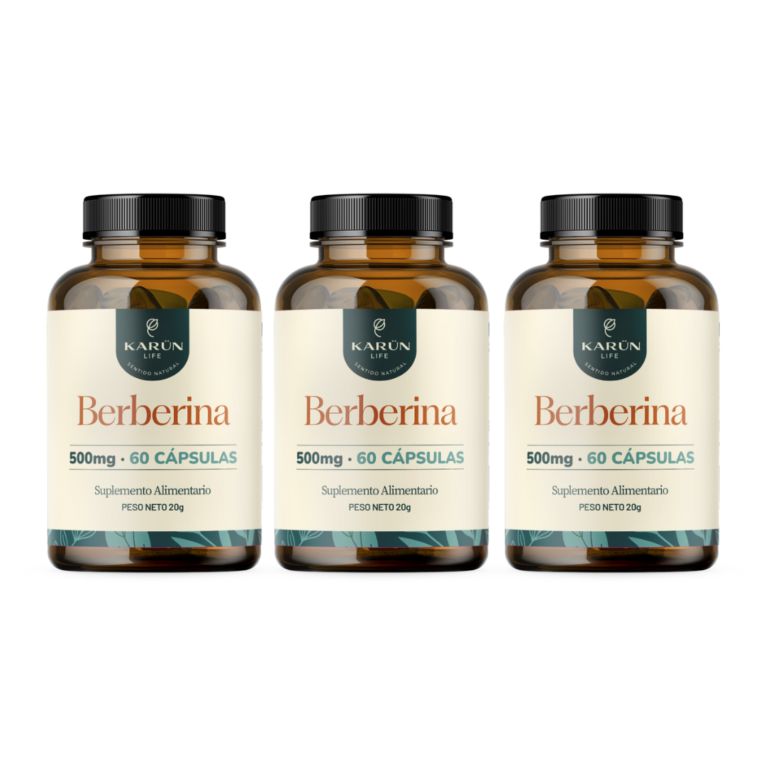 Pack X3 Berberina 500 Mg 180 Capsulas Karun Life-0