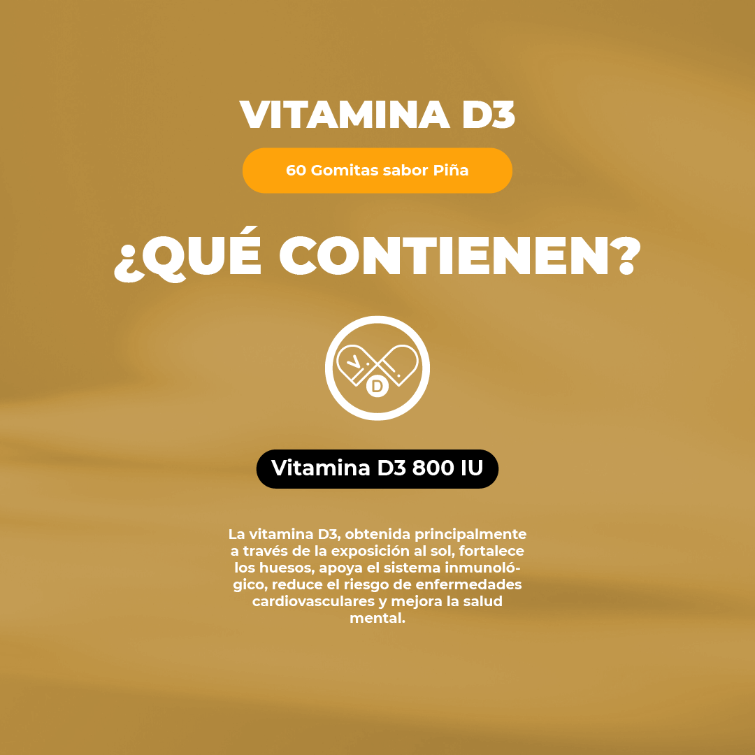 Gomitas Vitamina D3 800 Iu - 60 Unidades Karun Life-2