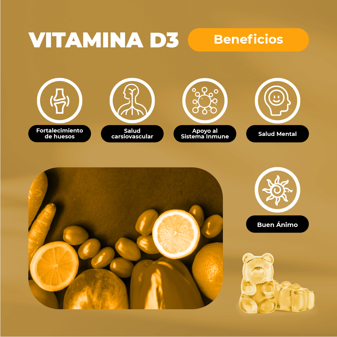 Gomitas Vitamina D3 800 Iu - 60 Unidades Karun Life-3