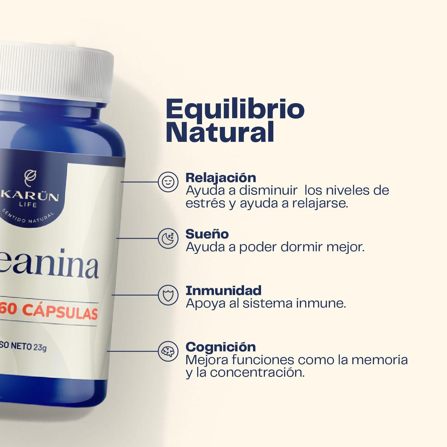 Pack X2 L Teanina 200 Mg 120 Capsulas Karun Life-2