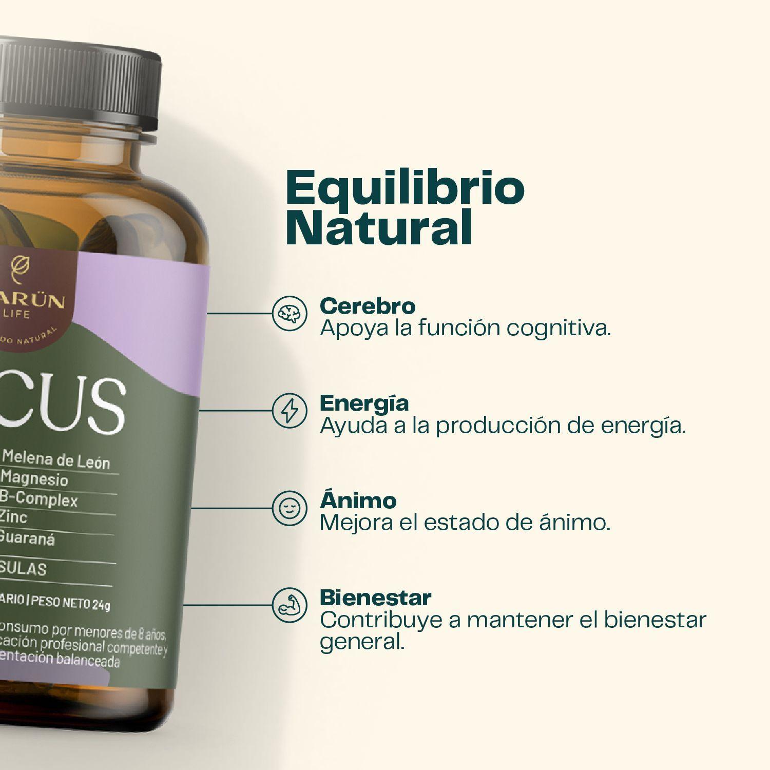 Focus Claridad Mental Y Cognitiva 60 Cap Karun Life-2
