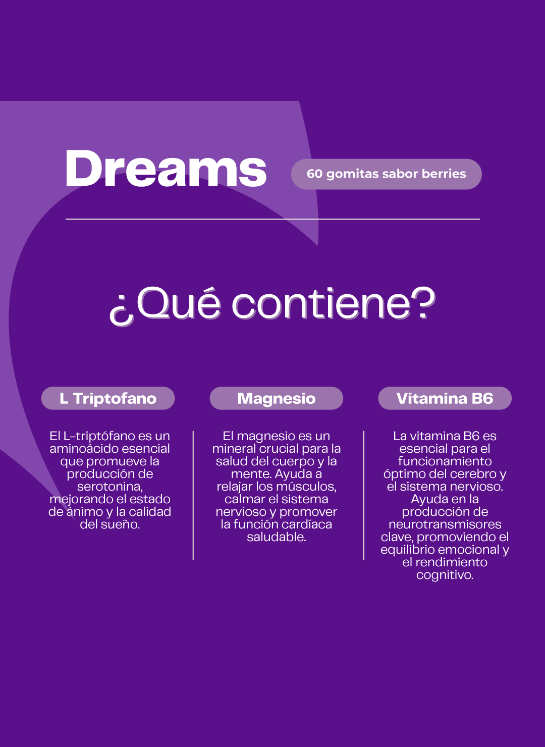 Gomitas Dreams Magnesio L-triptofano Vit B6 60 Un Karun Life-2