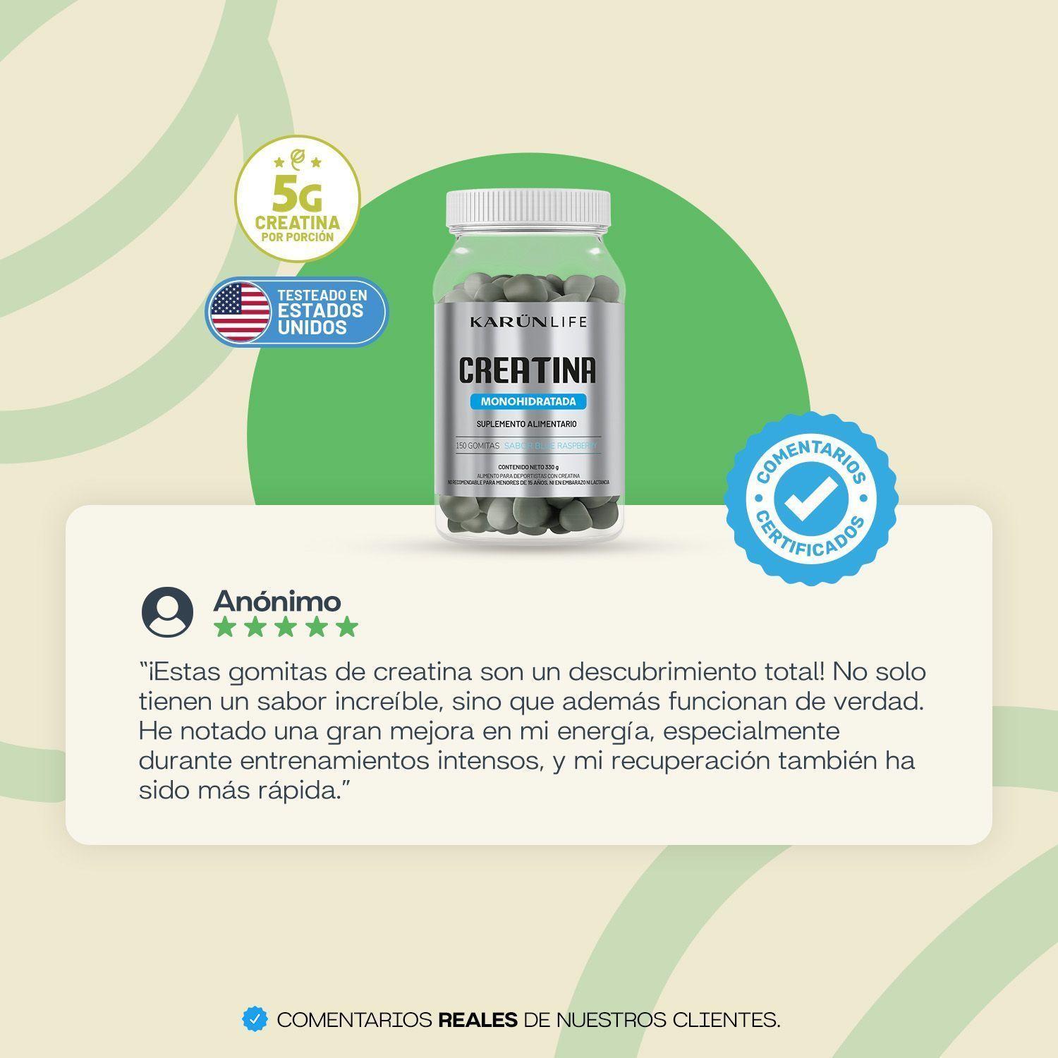 Pack Creatina 150 Gomitas + Cordyceps 60 Cápsulas Karun Life-3