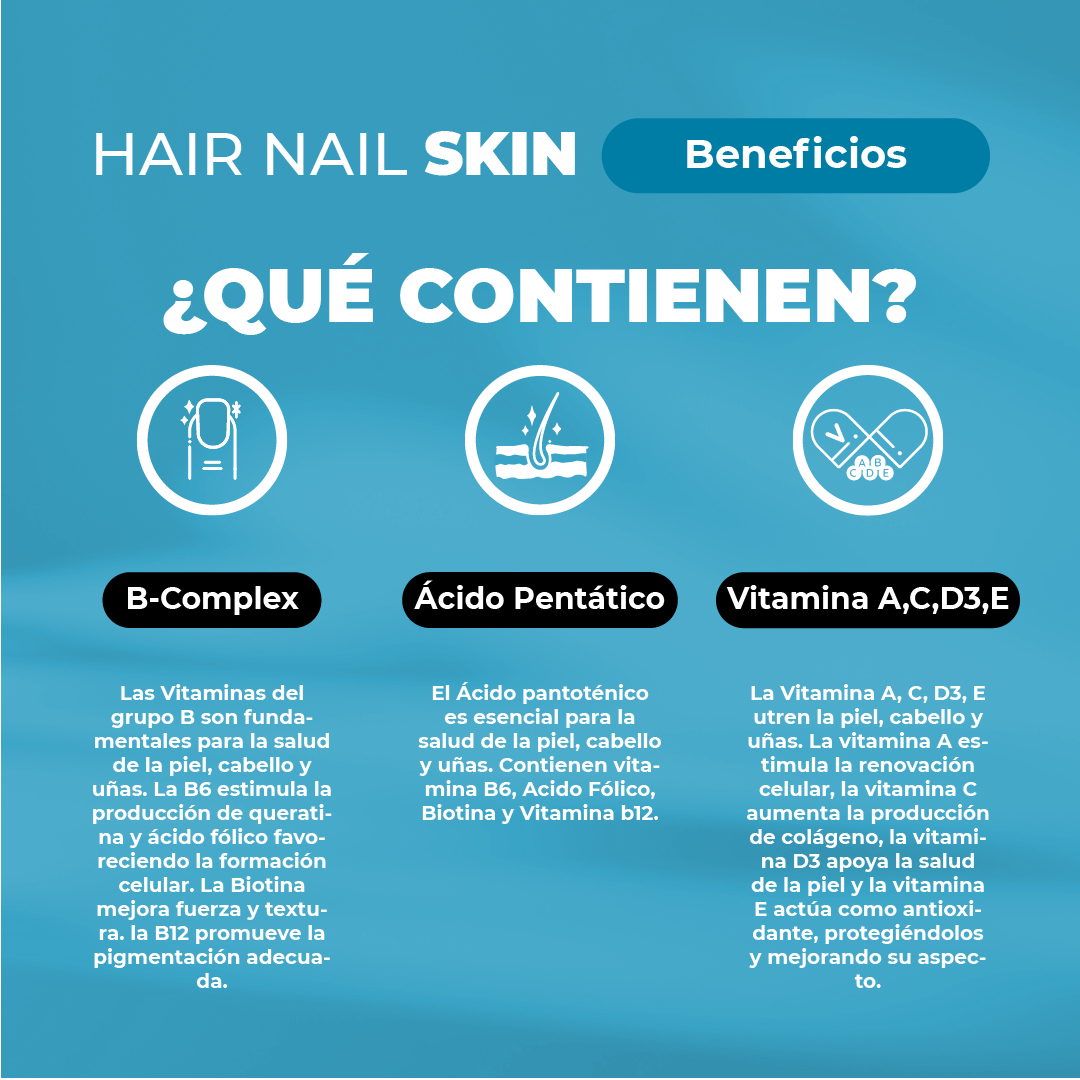 Pack x3 Gomitas Biotina Hair Nail Skin 180 Un Karun Life-2