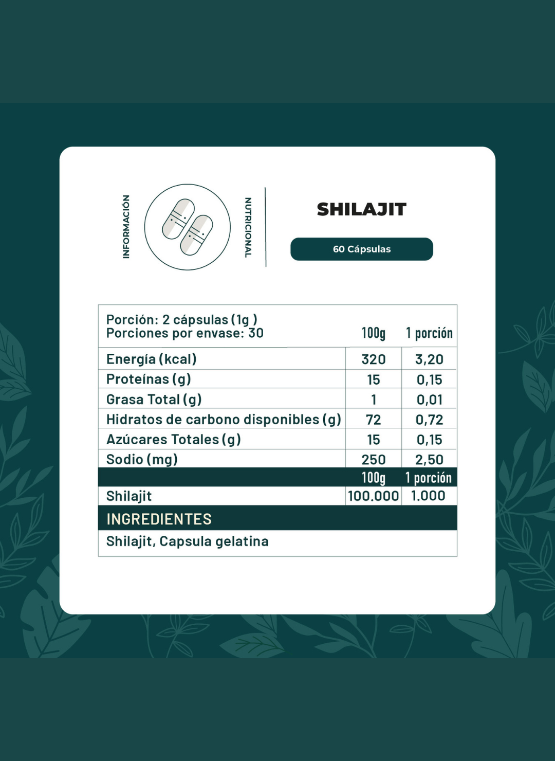 Shilajit 60 Capsulas Karun Life-1