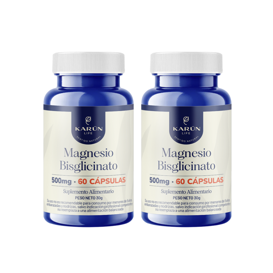 Pack x2 Magnesio Bisglicinato 120 Cap Karun Life-0