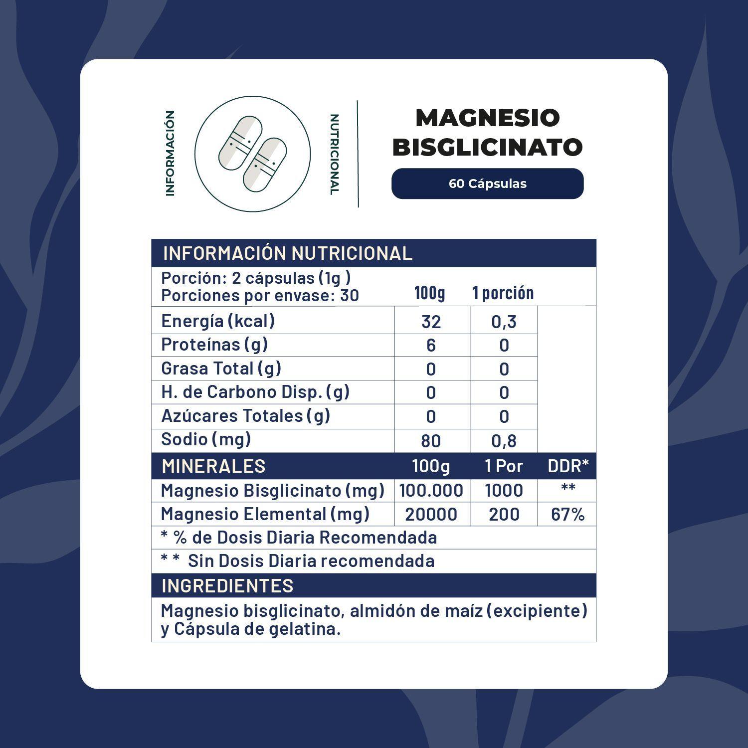 Pack x2 Magnesio Bisglicinato 120 Cap Karun Life-1