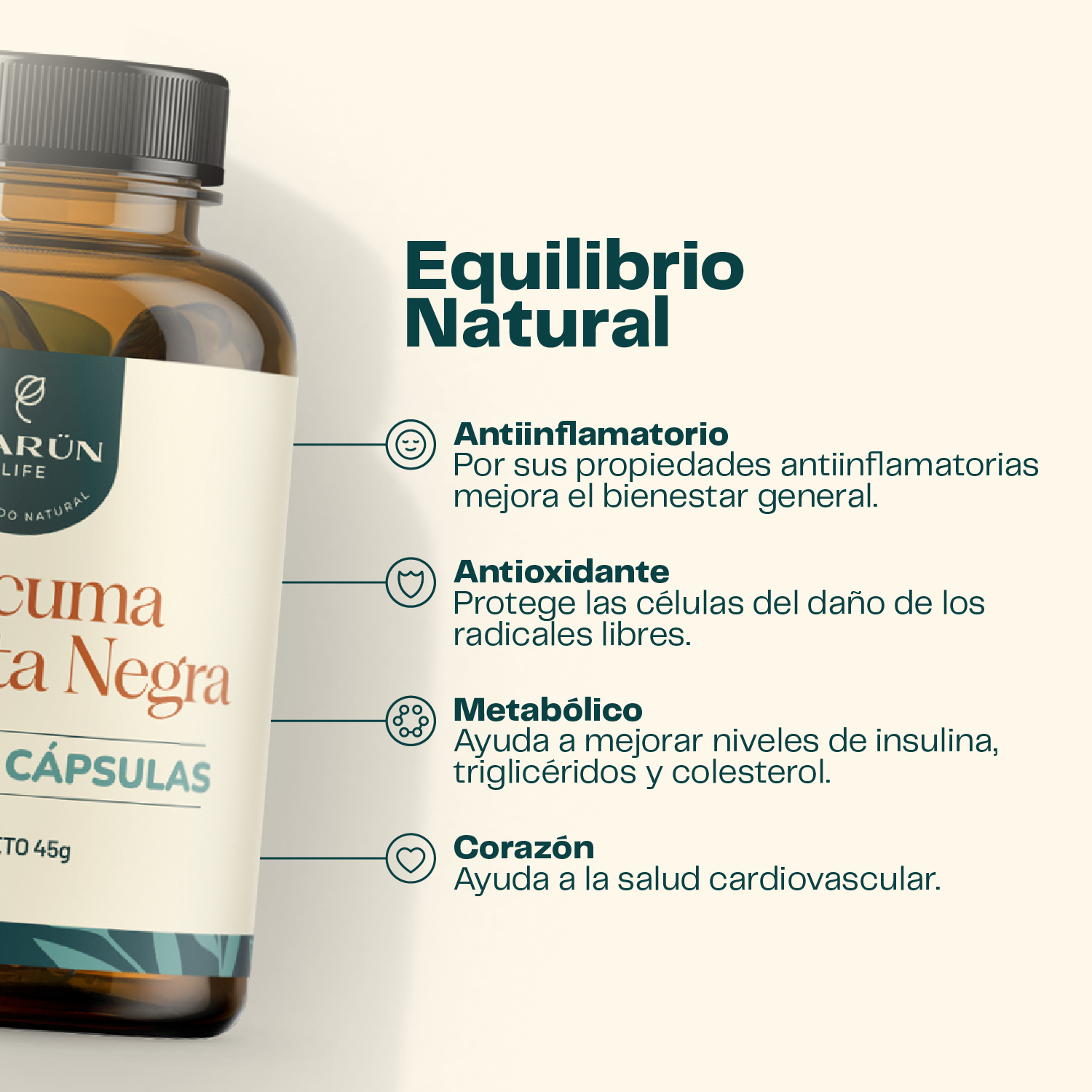 Pack Antiinflamatorio C rcuma Pimienta y Vinagre de Manzana 180 cap Karun Life-4