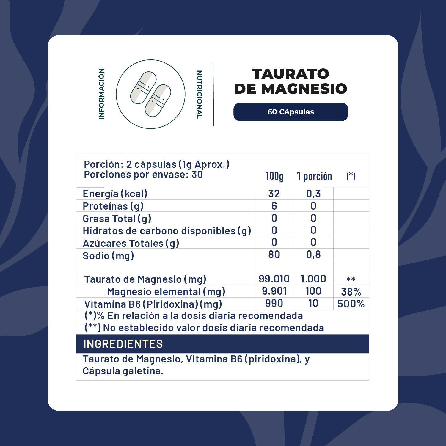 Pack Coraz n y Calma Triple Magnesio Taurato de Magnesio 120 C psulas-2
