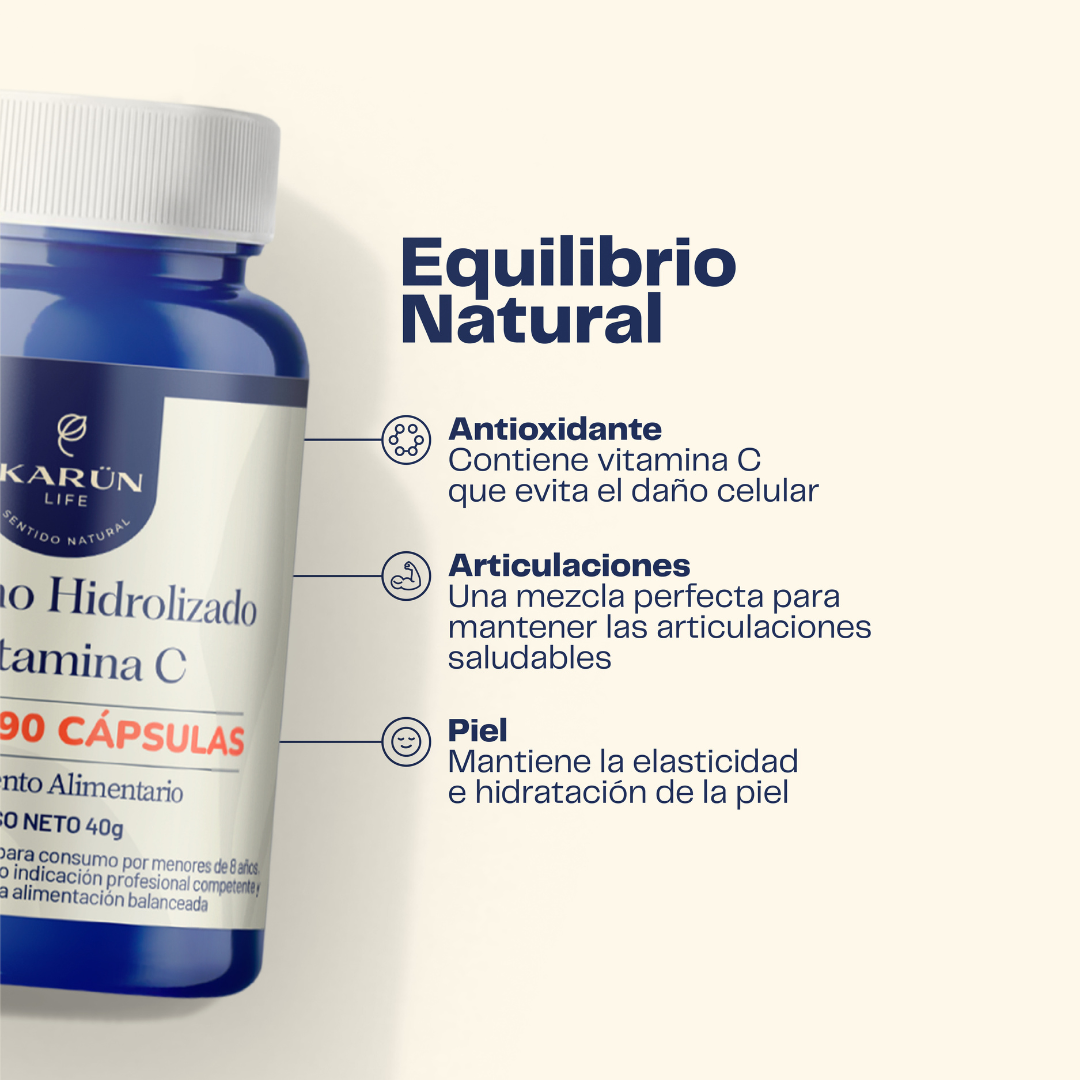 Pack x3 Colageno Hidrolizado Vit C 270 Cap Karun Life-2