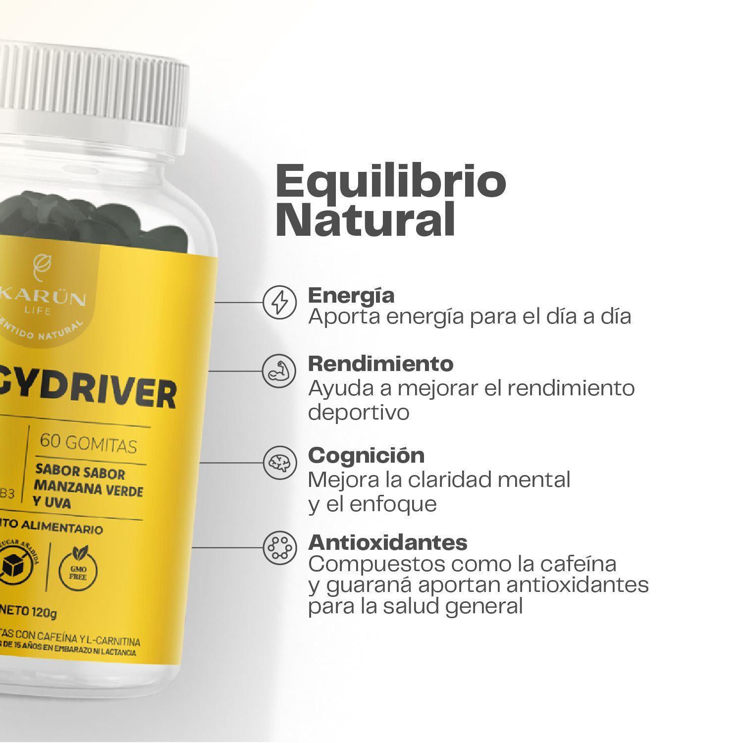 Energydriver - 60 Gomitas - Energía Diaria Karun Life-2