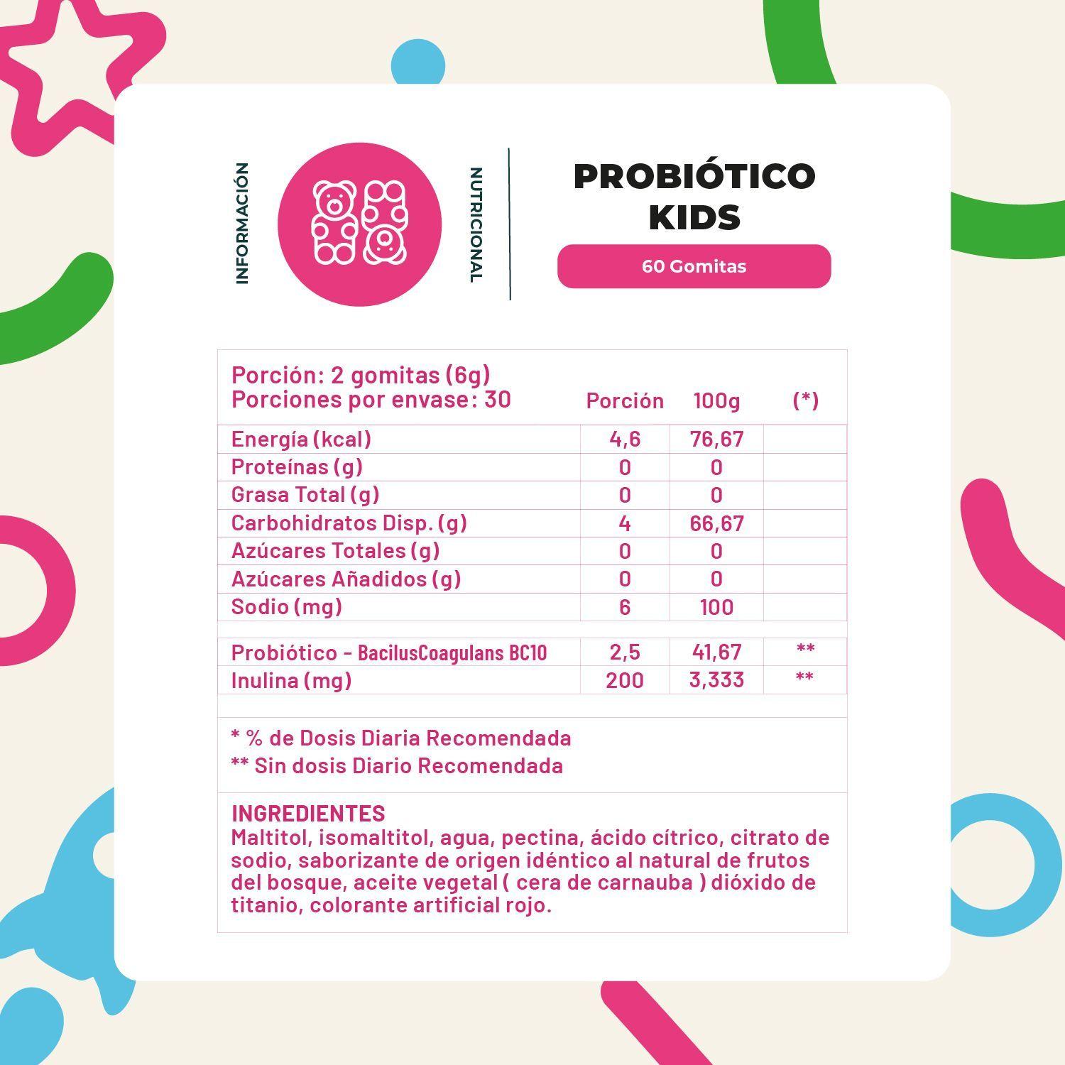 Pack Nutrici n Inteligente Gomitas Kids Multi Kids Probi tico Kids 120 Un Karun Life-2